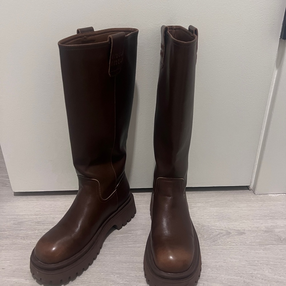 Brown Knee-High Boots